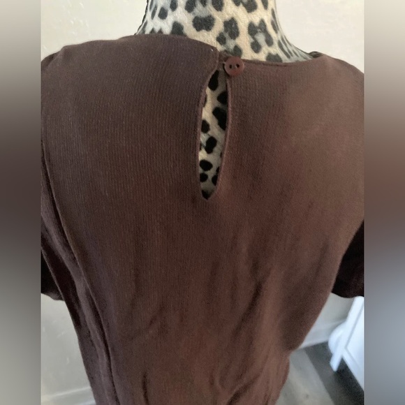 CM Shapes 3 pieces set women M blouse pants &cardigan brown collared cheetah zip - Picture 5 of 12